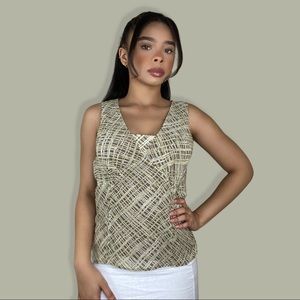 Vintage Sheer Angled Striped Top